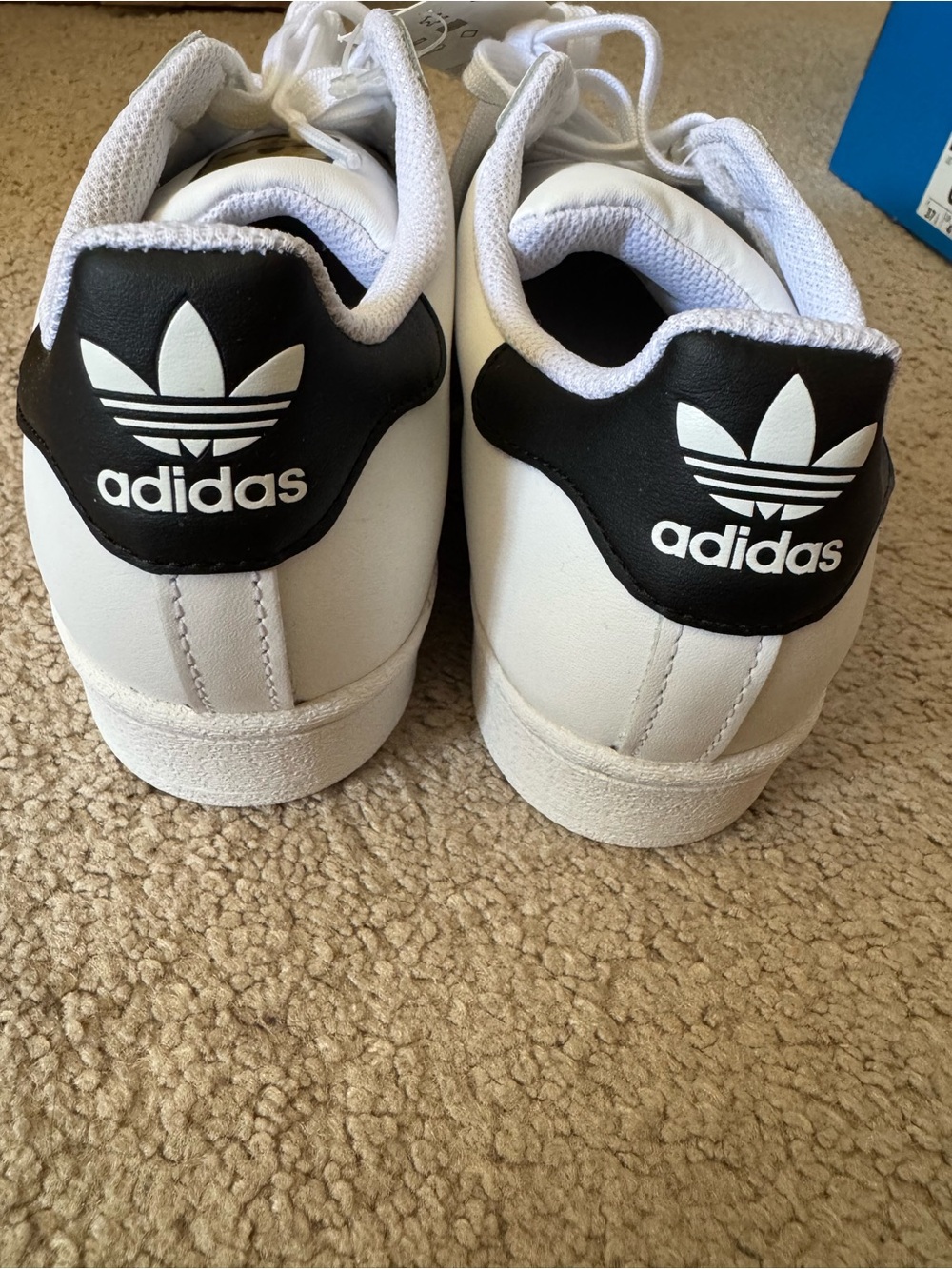 adidas women Superstar foundation Sneakers - White & Black with Gold Logo - Picture 8 of 11